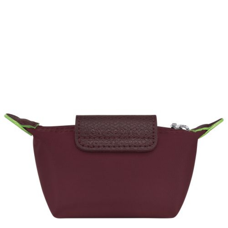 Longchamp Le Pliage Green Coin purse Burgundy | YBFJOCQ-15