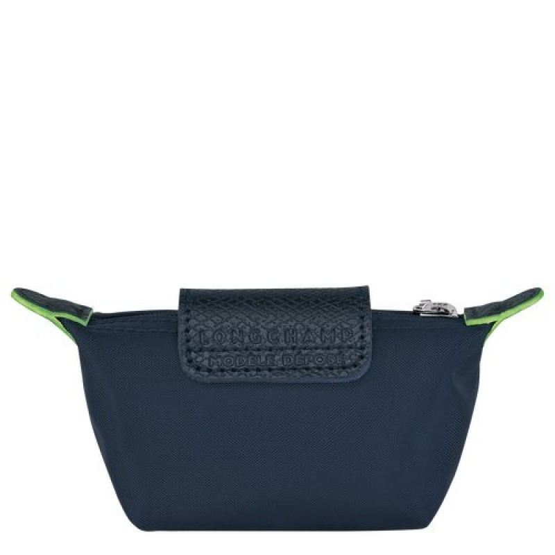 Longchamp Le Pliage Green Coin purse Navy | VTJQMAW-53