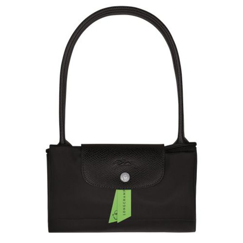 Longchamp Le Pliage Green Shoulder bag S Black | ZXHOSYF-51