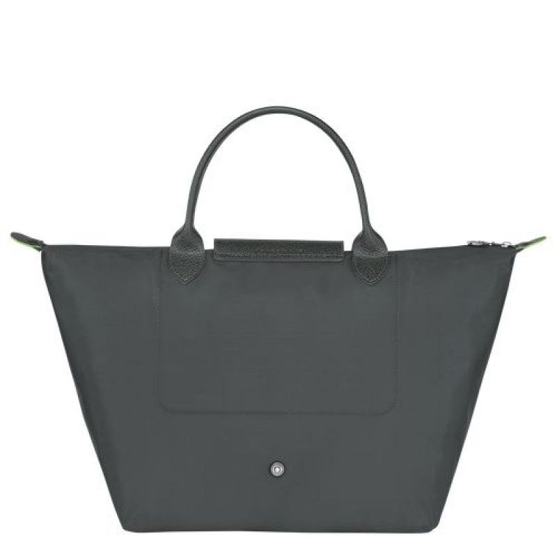 Longchamp Le Pliage Green Top handle bag M Graphite | UEXWDHR-80