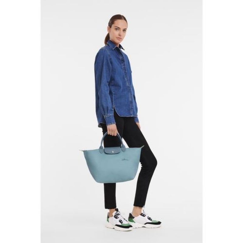 Longchamp Le Pliage Green Top handle bag M Thunderstorm | ANPCTSE-28