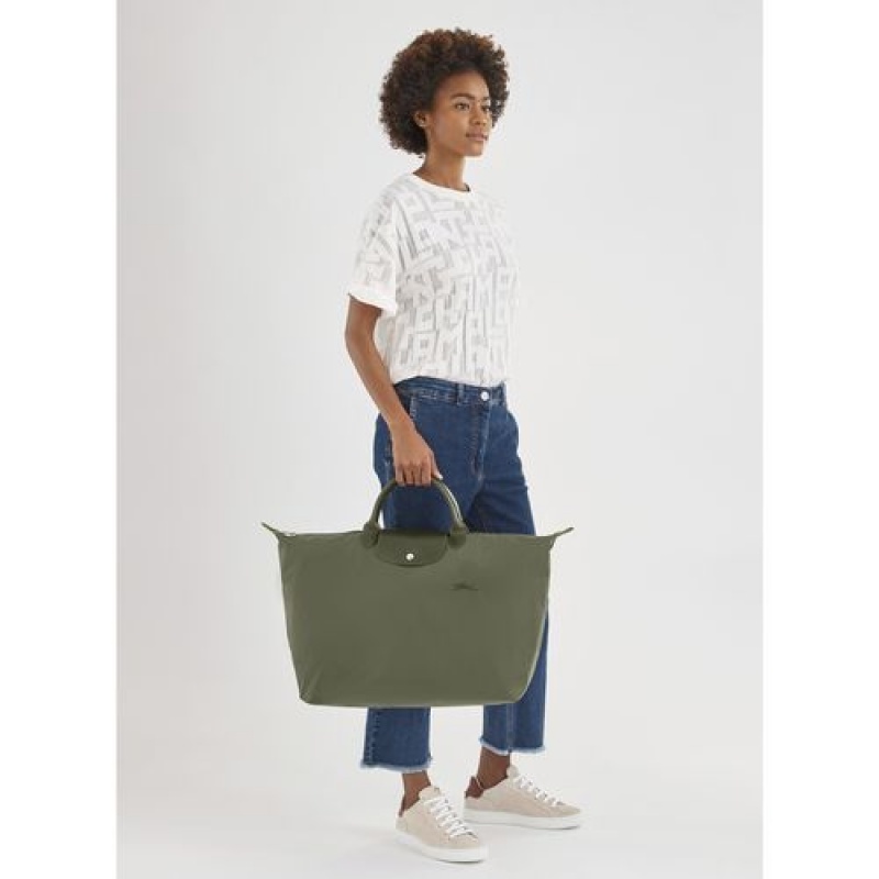 Longchamp Le Pliage Green Travel bag L Forest | QWJFMOC-46