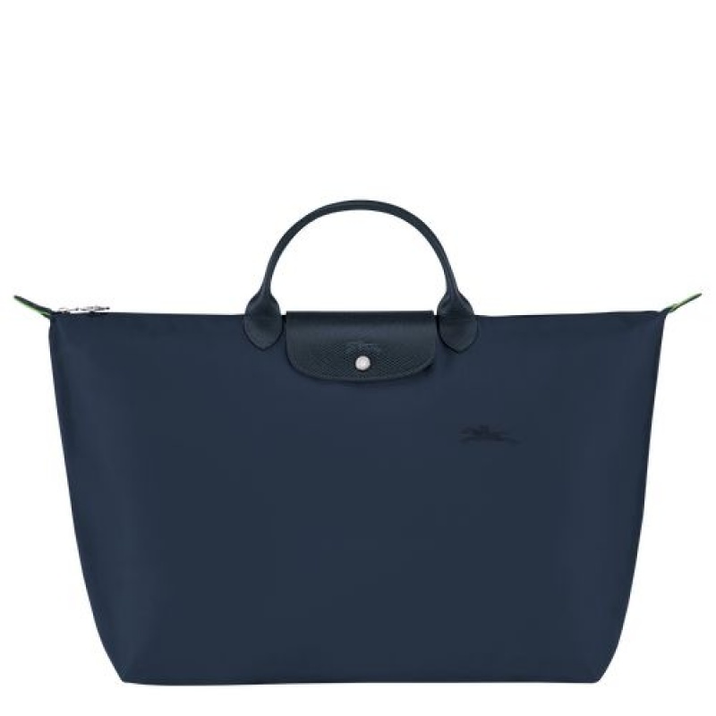 Longchamp Le Pliage Green Travel bag L Navy | VPGOMBK-89