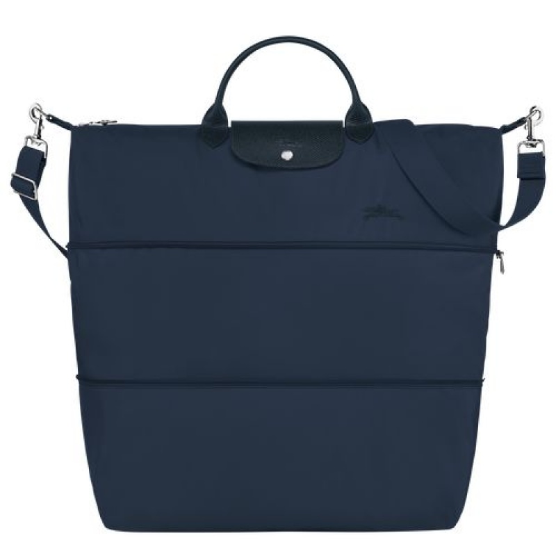 Longchamp Le Pliage Green Travel bag expandable Navy | VRFGWLZ-32