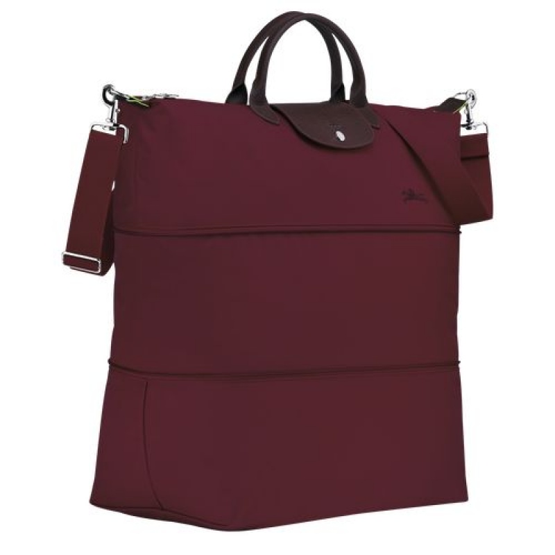 Longchamp Le Pliage Green Travel bag expandable Burgundy | YKVRSLX-08