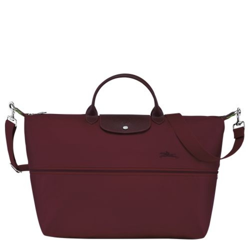 Longchamp Le Pliage Green Travel bag expandable Burgundy | YKVRSLX-08