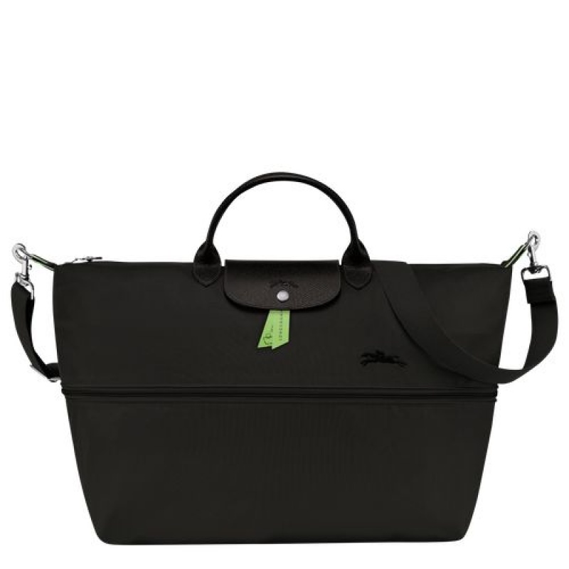 Longchamp Le Pliage Green Travel bag expandable Black | ZTKOCXS-64