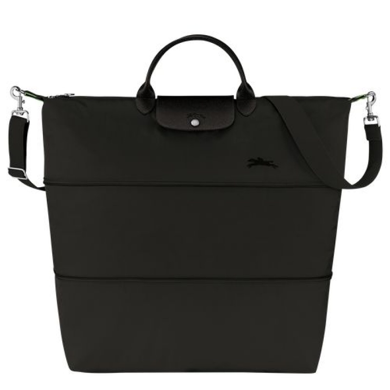 Longchamp Le Pliage Green Travel bag expandable Black | ZTKOCXS-64