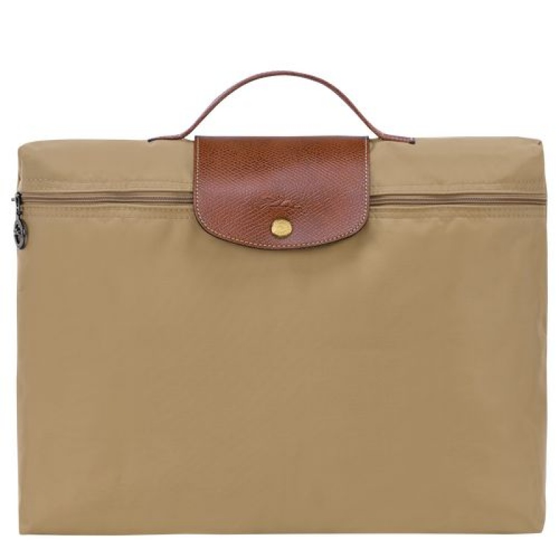 Longchamp Le Pliage Original Briefcase S Desert | ZETJNFA-27