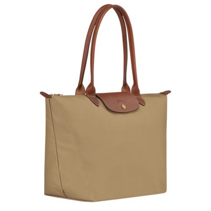 Longchamp Le Pliage Original Shoulder bag L Desert | TJGMDSK-34