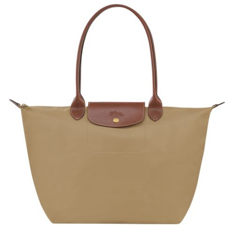 Longchamp Le Pliage Original Shoulder bag L Desert | TJGMDSK-34