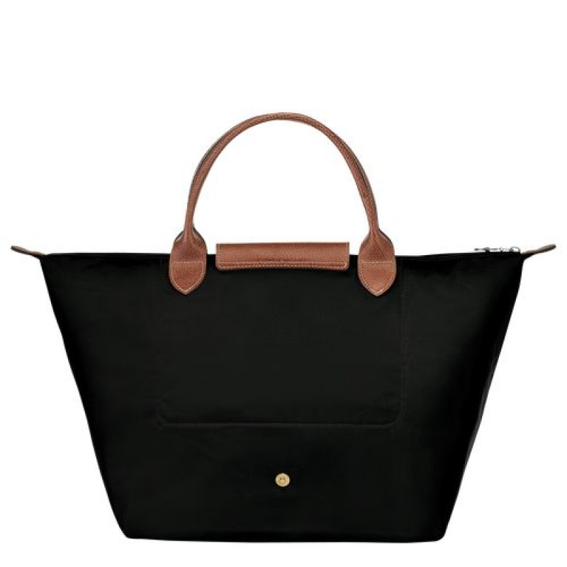 Longchamp Le Pliage Original Top handle bag M Black | ZYTPUSQ-94