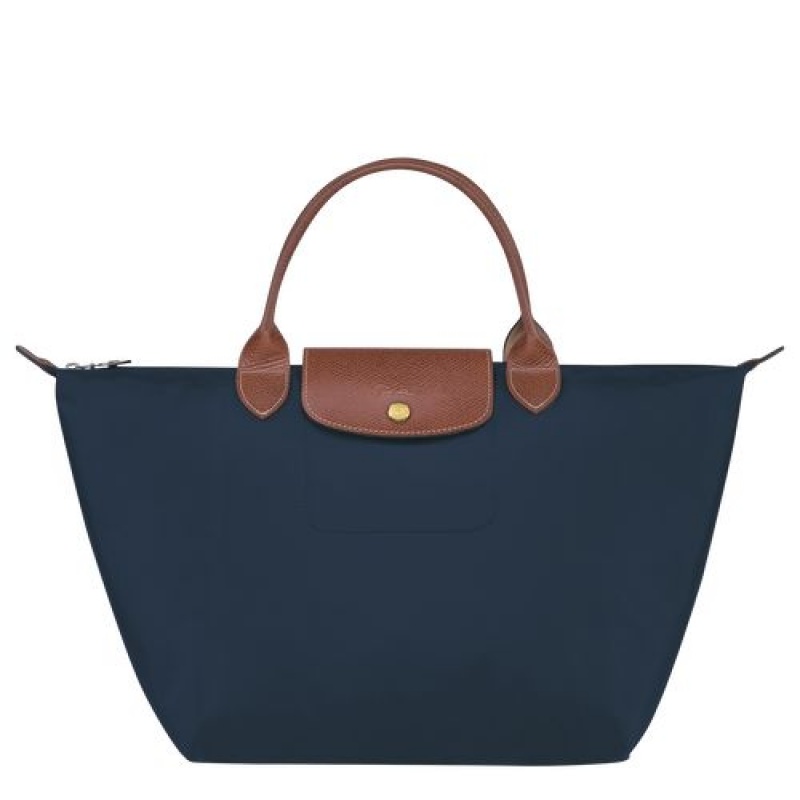 Longchamp Le Pliage Original Top handle bag M Navy | FENZUPL-40