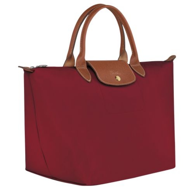 Longchamp Le Pliage Original Top handle bag M Red | QTXVGJP-48