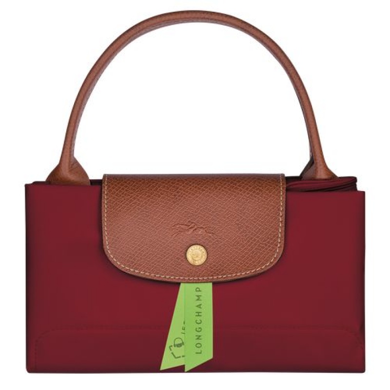 Longchamp Le Pliage Original Top handle bag M Red | QTXVGJP-48