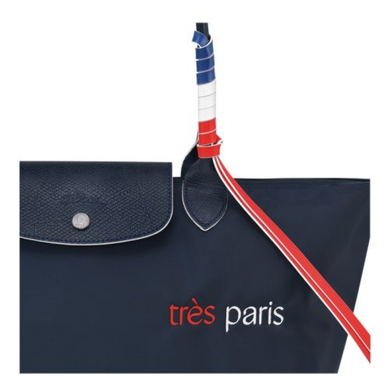 Longchamp Le Pliage Tres Paris Shopping bag L Navy | ACSEQMD-98