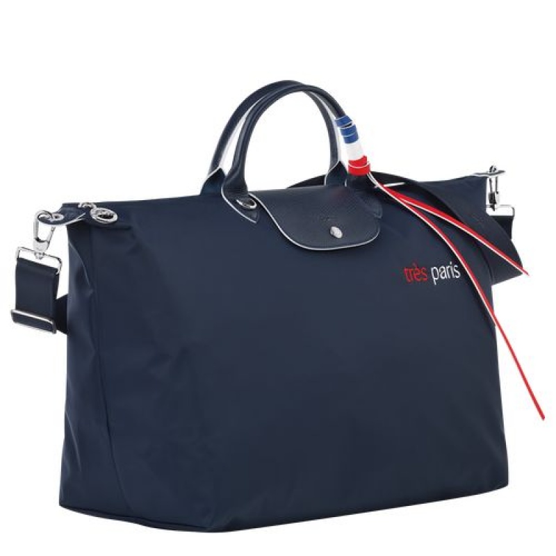 Longchamp Le Pliage Tres Paris Travel bag L Navy | AJEVIMC-41