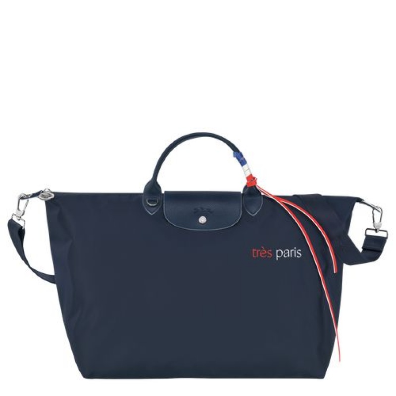 Longchamp Le Pliage Tres Paris Travel bag L Navy | AJEVIMC-41