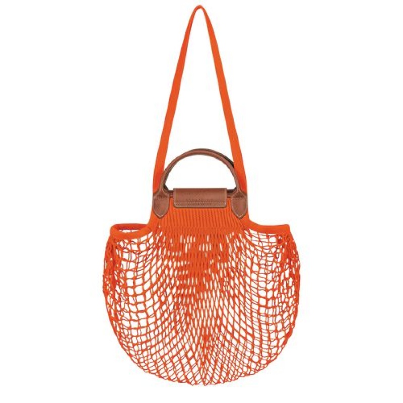 Longchamp Le Pliage filet Top handle bag Orange | QXSGCOA-67