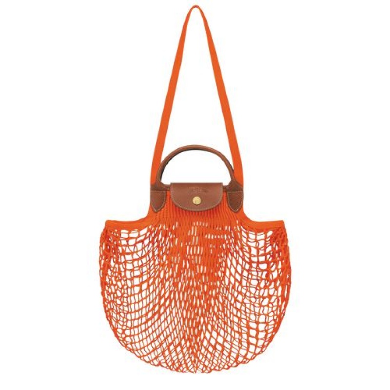 Longchamp Le Pliage filet Top handle bag Orange | QXSGCOA-67