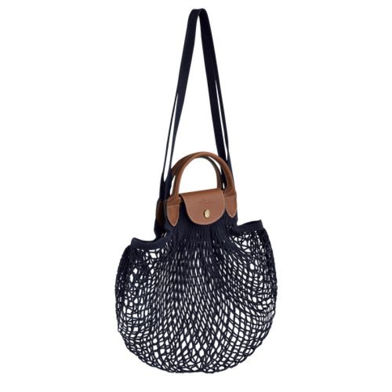 Longchamp Le Pliage filet Top handle bag Navy | GZWCMOH-23