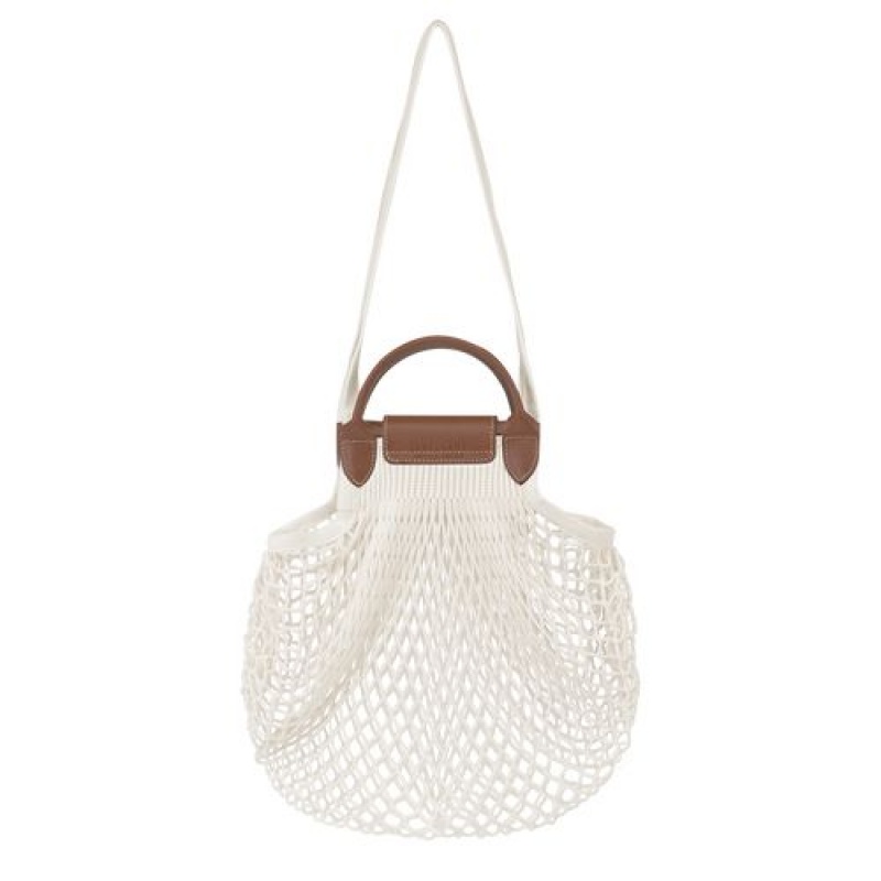 Longchamp Le Pliage filet Top handle bag Ecru | LENDWQA-78