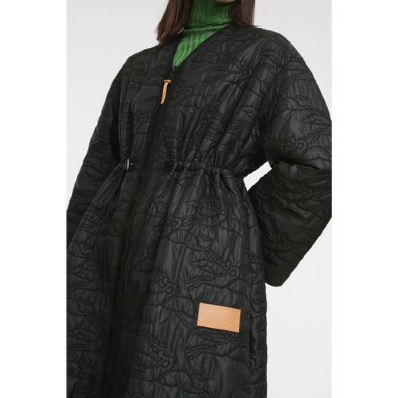 Longchamp Long puffer jacket Black | ABZCXSI-29