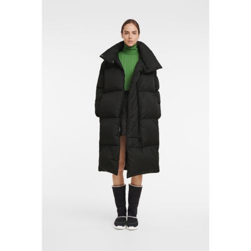 Longchamp Long puffer jacket Black | EGTQBUF-52