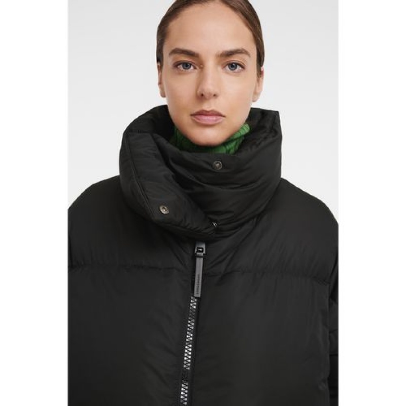 Longchamp Long puffer jacket Black | EGTQBUF-52