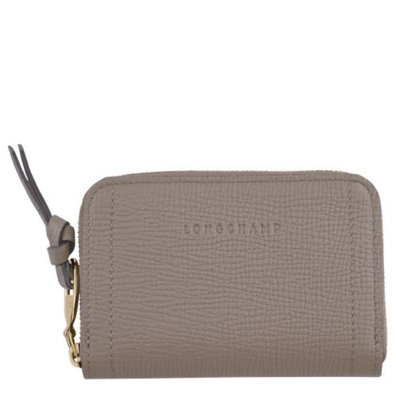 Longchamp Mailbox Coin purse Taupe | GBOVKWL-60