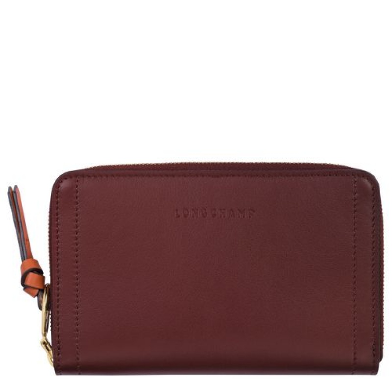 Longchamp Mailbox Compact wallet Red Lacquer | TZDEBJV-50