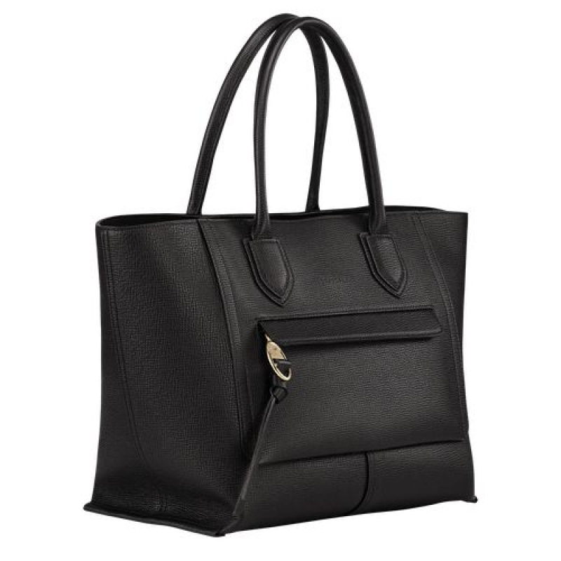 Longchamp Mailbox Top handle bag L Black | XFJOWLG-27