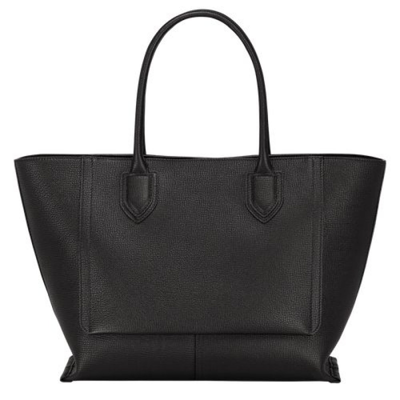 Longchamp Mailbox Top handle bag L Black | XFJOWLG-27