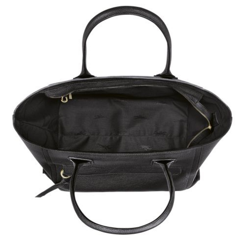 Longchamp Mailbox Top handle bag L Black | XFJOWLG-27