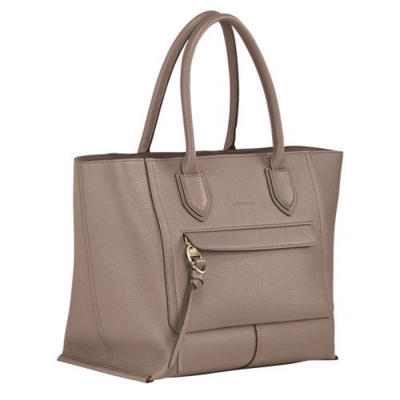 Longchamp Mailbox Top handle bag L Taupe | HZVMDKJ-25