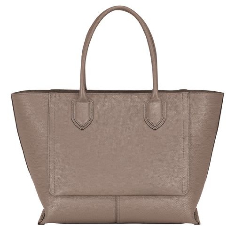 Longchamp Mailbox Top handle bag L Taupe | HZVMDKJ-25