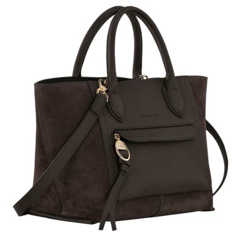 Longchamp Mailbox Top handle bag M Ebony | WFYLPJT-54