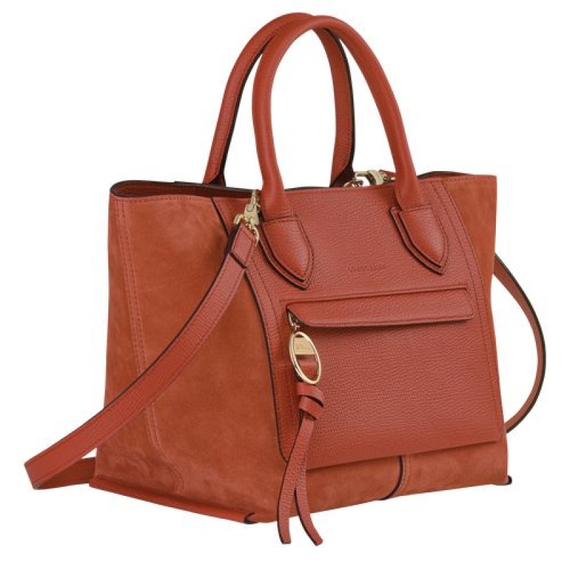 Longchamp Mailbox Top handle bag M Marmelade | DXNYHOJ-80