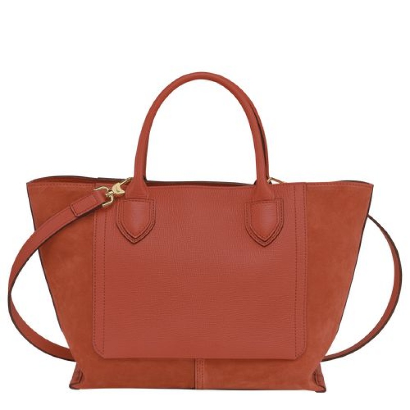 Longchamp Mailbox Top handle bag M Marmelade | DXNYHOJ-80