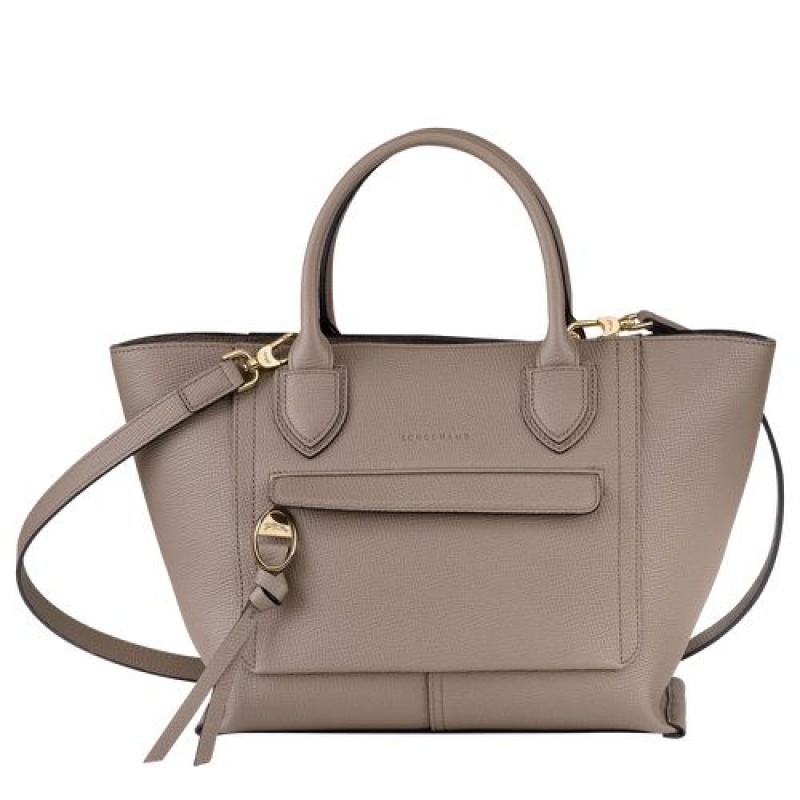 Longchamp Mailbox Top handle bag M Taupe | WGAHVPK-76