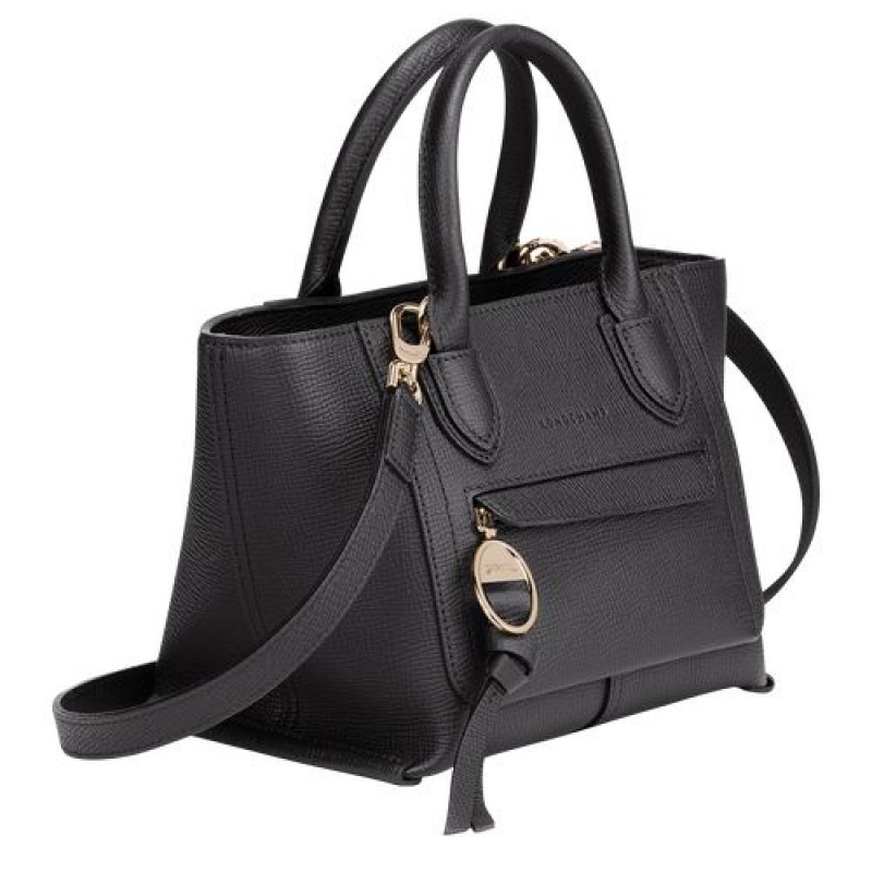 Longchamp Mailbox Top handle bag S Black | QTFKBYV-96