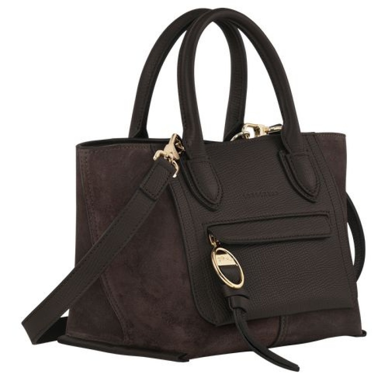 Longchamp Mailbox Top handle bag S Ebony | HTFQCXZ-62