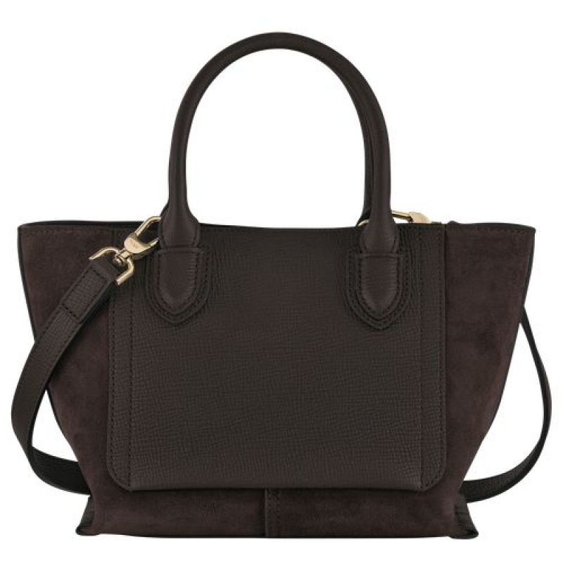 Longchamp Mailbox Top handle bag S Ebony | HTFQCXZ-62