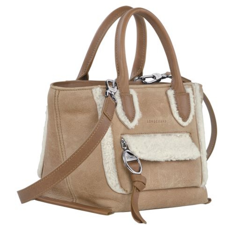 Longchamp Mailbox Top handle bag S Natural | OMBXCUT-79