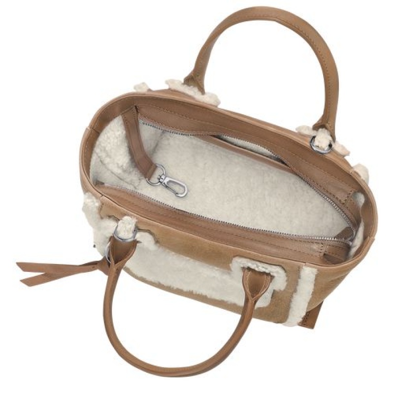 Longchamp Mailbox Top handle bag S Natural | OMBXCUT-79