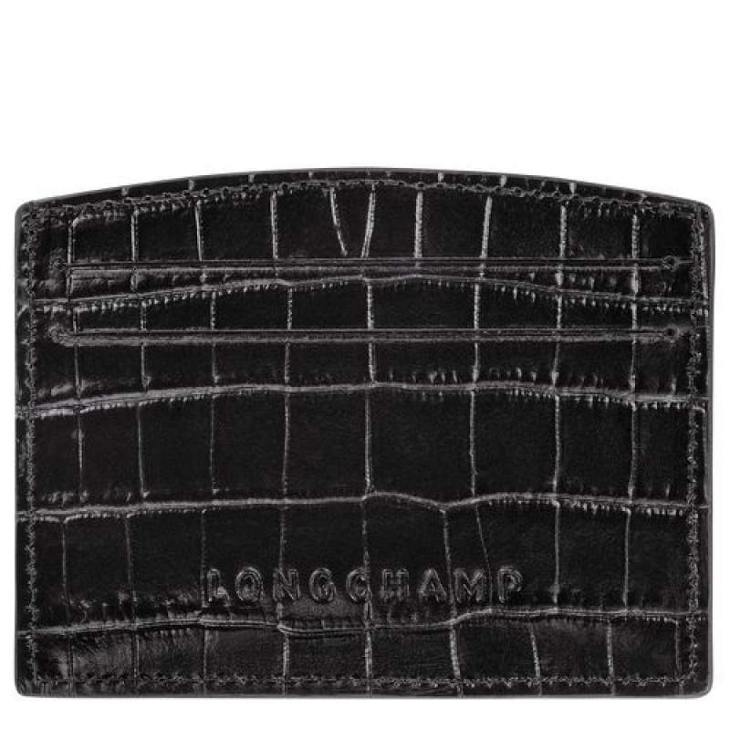 Longchamp Roseau Card holder Black | ZJASULD-69