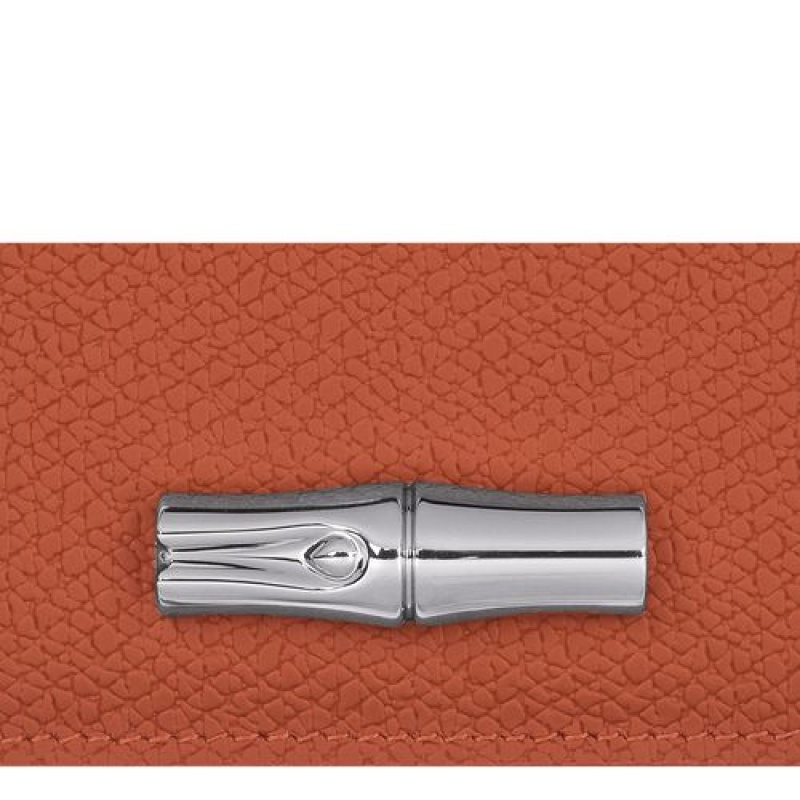 Longchamp Roseau Card holder Brick | IECVQDU-52