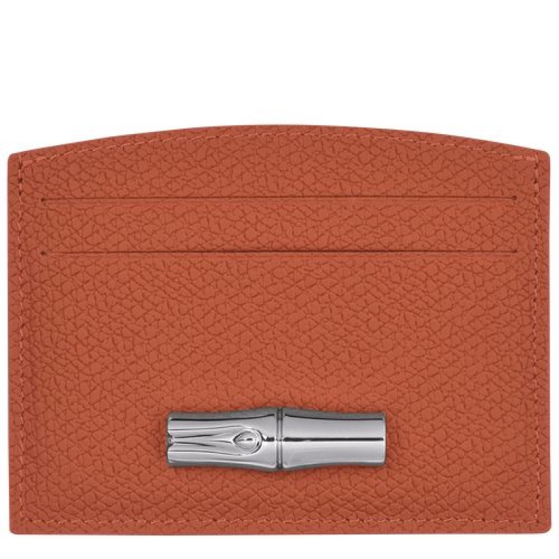 Longchamp Roseau Card holder Brick | IECVQDU-52