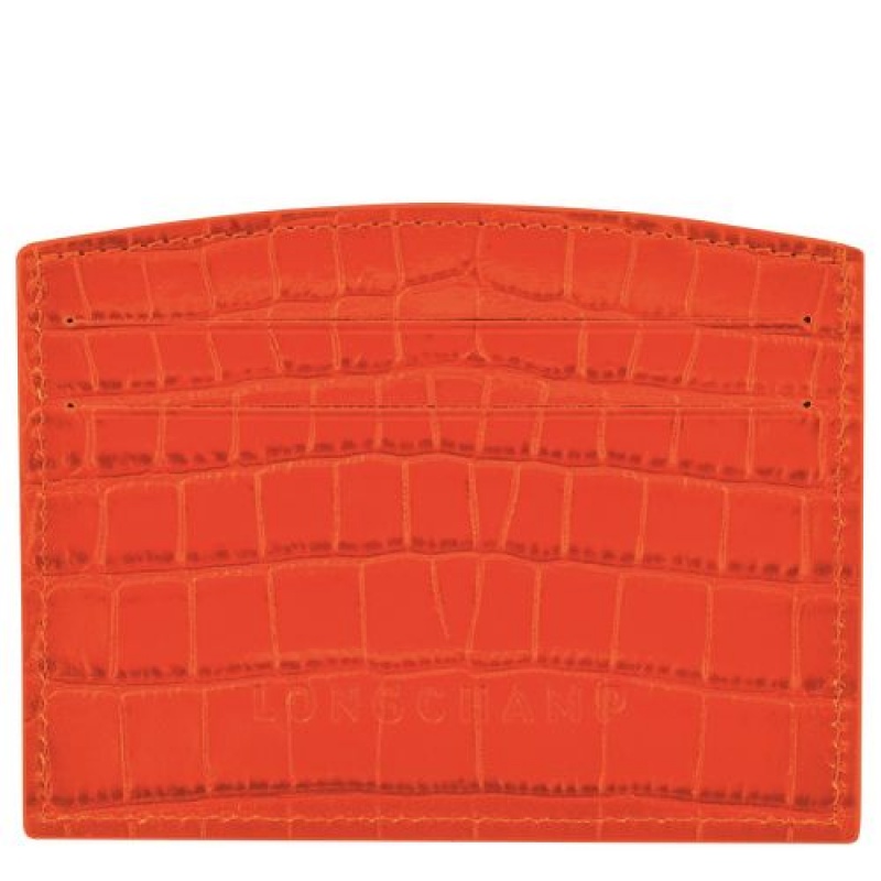 Longchamp Roseau Card holder Orange | BYOCMAT-41