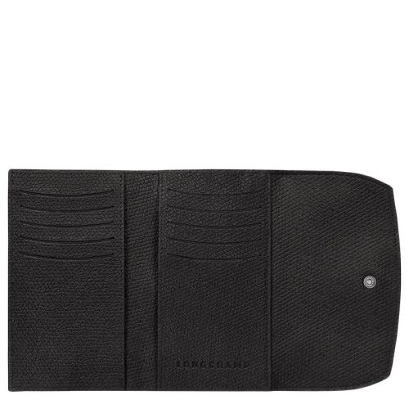 Longchamp Roseau Compact wallet Black | OYNZBKW-15